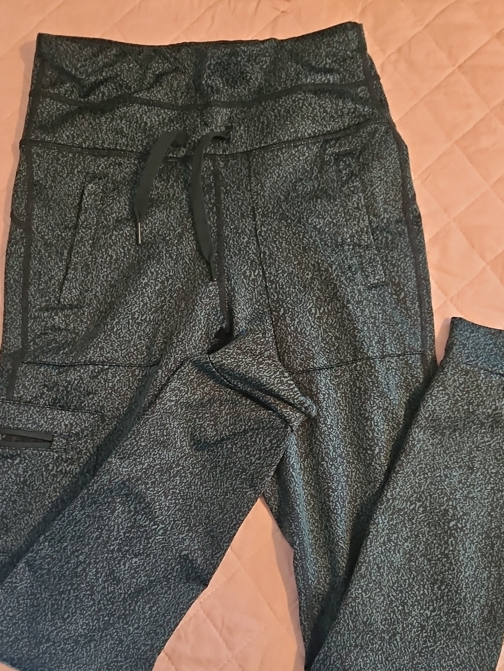 Mondetta Women's Small Heathered Green Drawstring Track Joggers